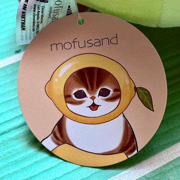 NWT Authentic Mofusand Lemon Orange Tabby Kitten Plushie 11” - Picture 3 of 3